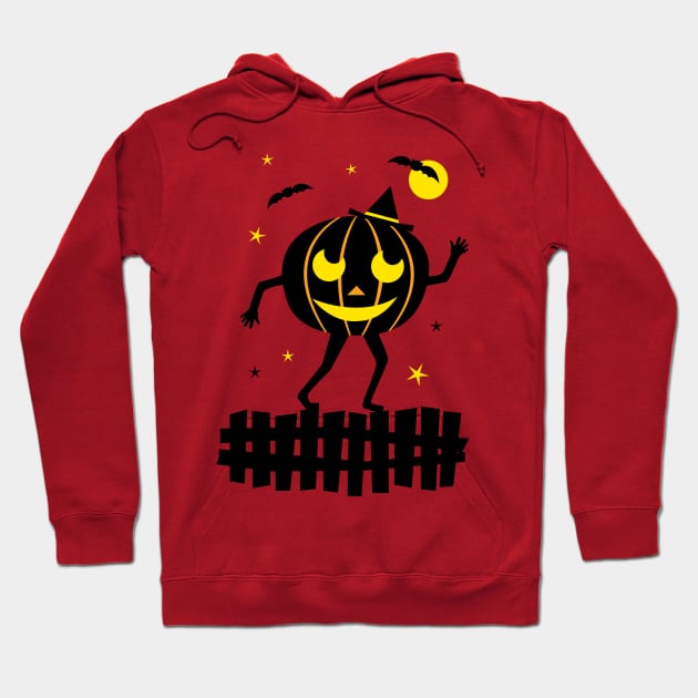 Halloween Cute Retro Vintage Jack O Lantern Pumpkin Hoodie by PUFFYP